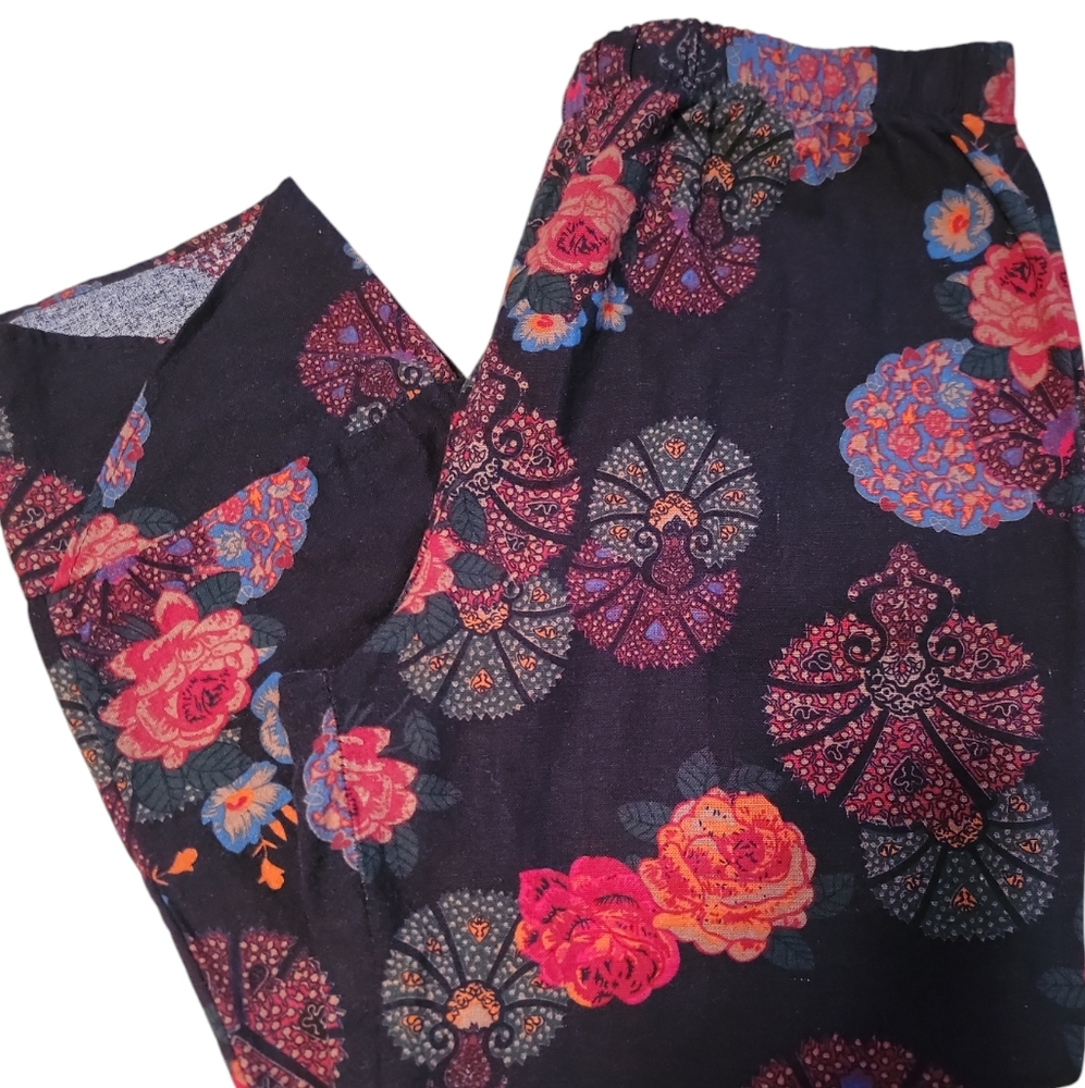 Linen Print Boho Style Pants